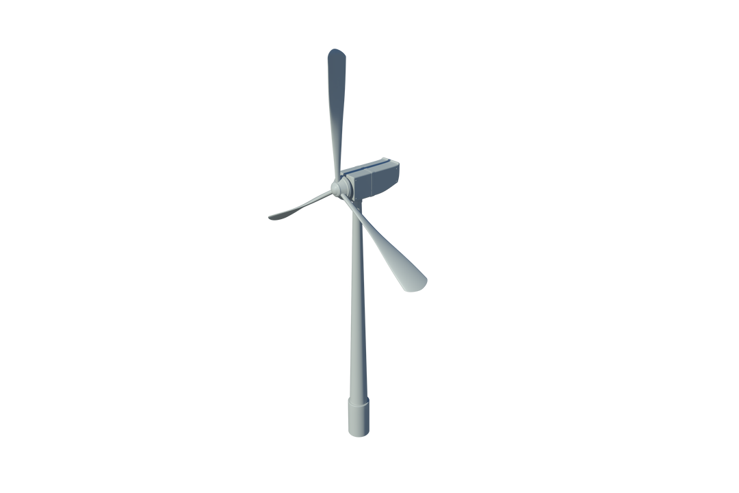 Transparent Gray Wind Turbine Isolated on White Background - Download Free Stock Images Pikwizard.com