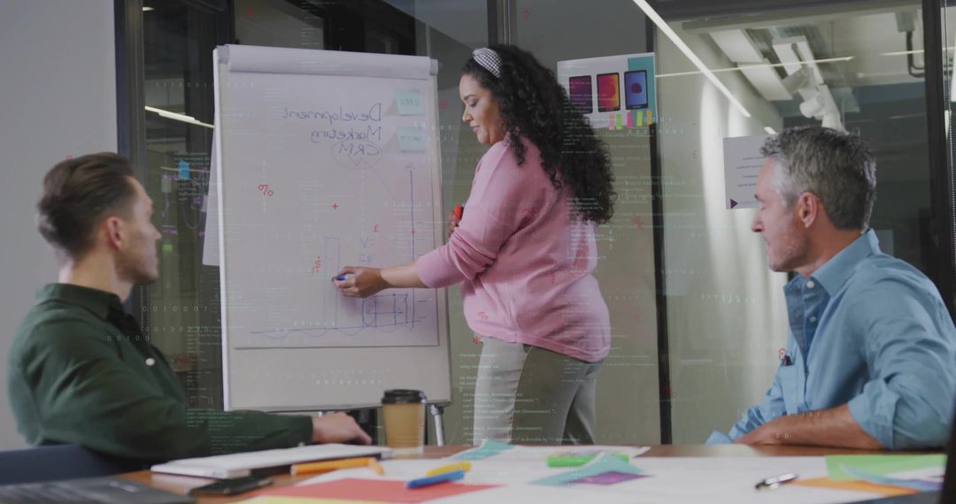 Team Collaboration in Conference Room Presentation