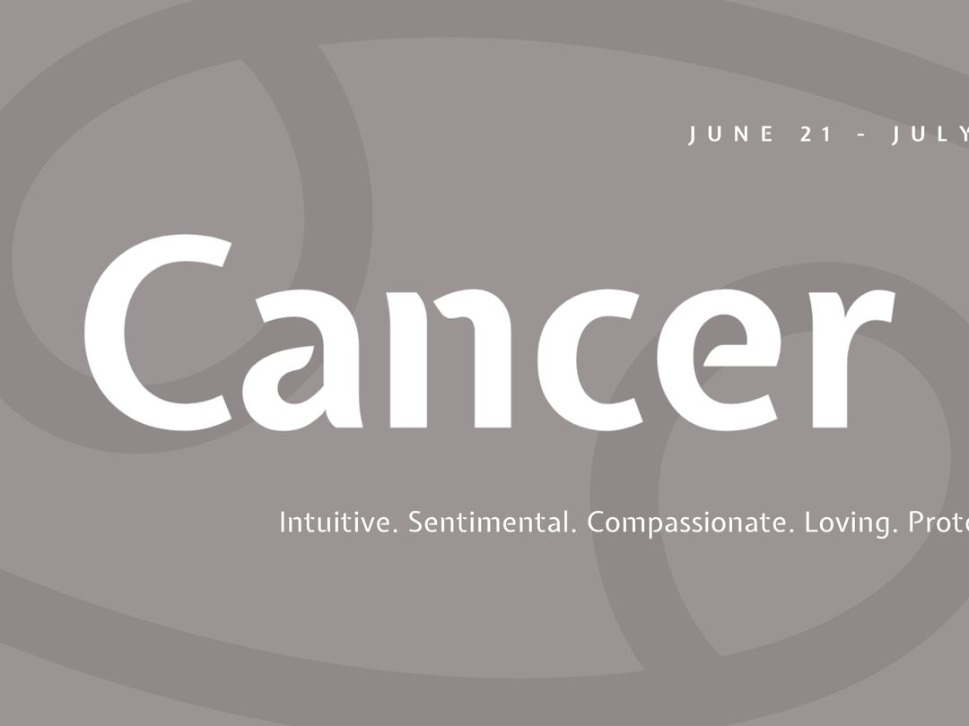 Modern Cancer Zodiac Sign Design with Elegant Background