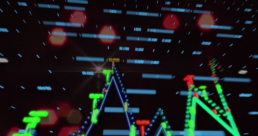 Abstract Financial Data Convergence Minimalistic Icons Animated Display