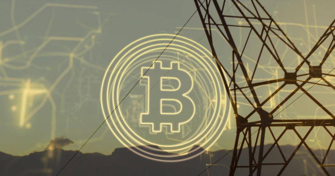 Fusion of Bitcoin and Technology at Dusk with Power Grid Connection