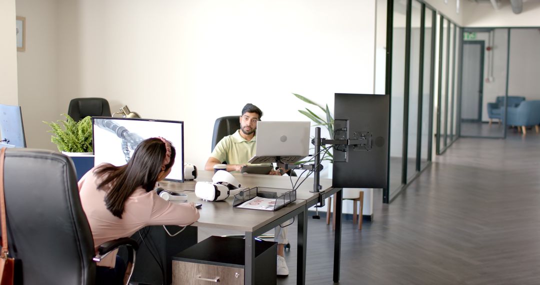 Creative Collaboration on Robotics Project with VR Headsets