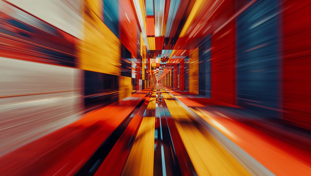 Futuristic Geometric Corridor with Dynamic Motion Effect