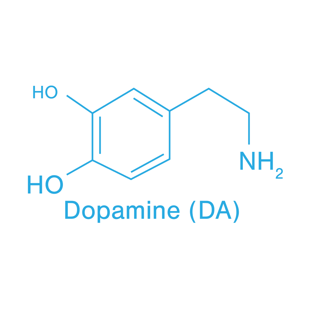 Transparent Dopamine Molecular Structure Blue Illustration - Download Free Stock Images Pikwizard.com