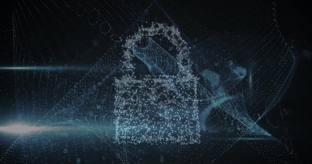 Digital Padlock and Data Technology Background
