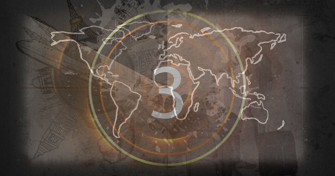 global countdown overlay with type background elements - Free Images, Stock Photos and Pictures on Pikwizard.com