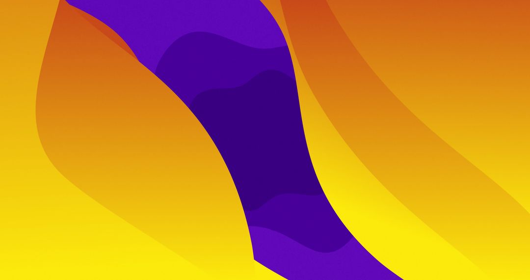 Vibrant Yellow and Purple Abstract Waves on Gradient