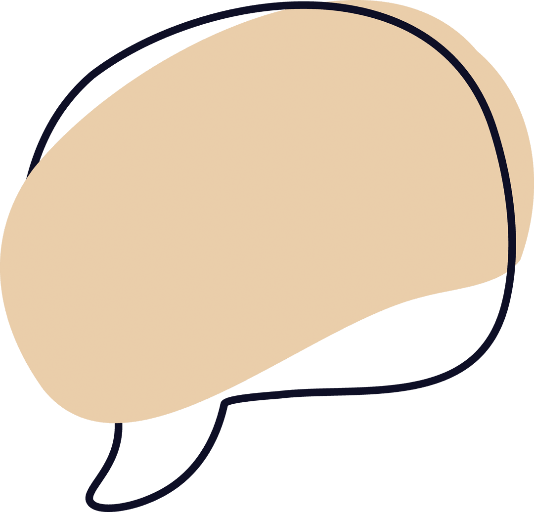 Transparent Beige Text Bubble Illustration for Communication Concept