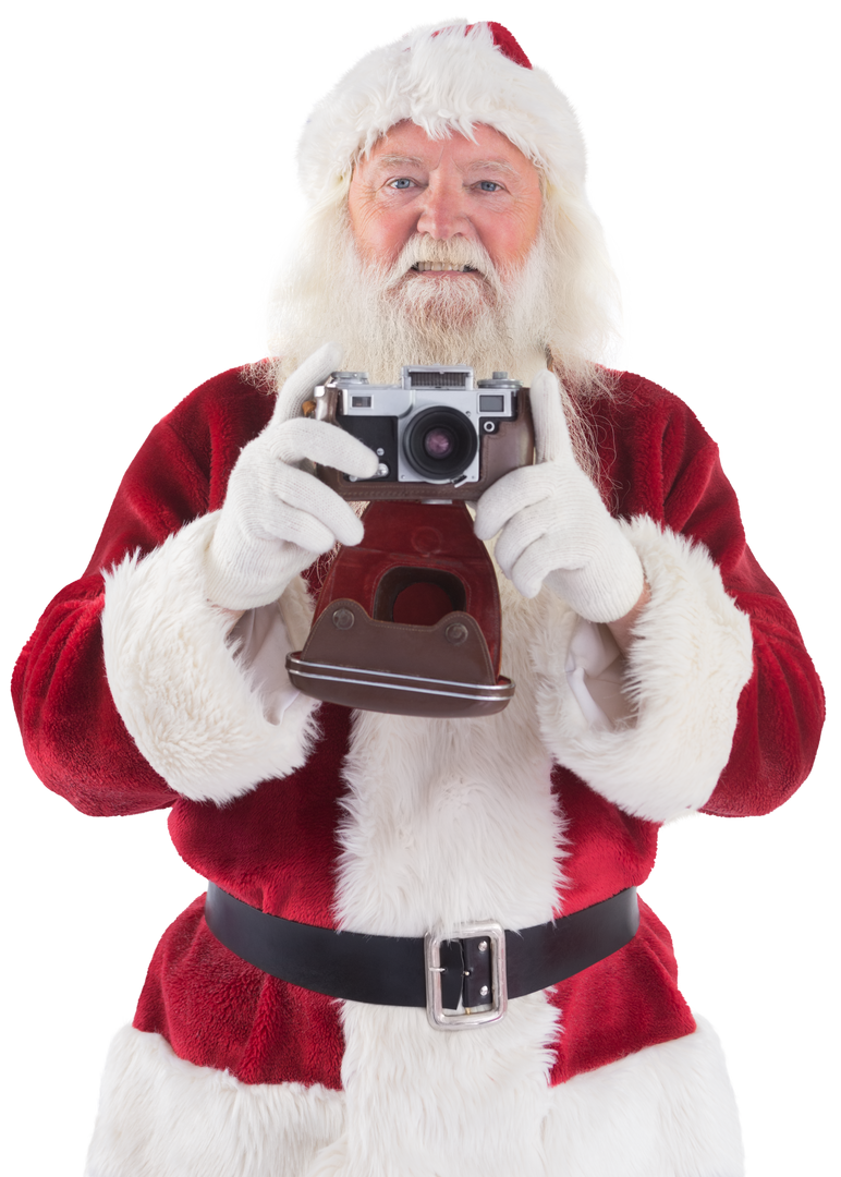 Transparent Santa Claus Holding Camera Illustration - Download Free Stock Images Pikwizard.com