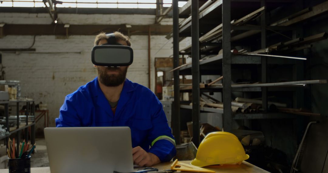 Manufacturing Worker Using VR in Factory for Training - Free Images, Stock Photos and Pictures on Pikwizard.com