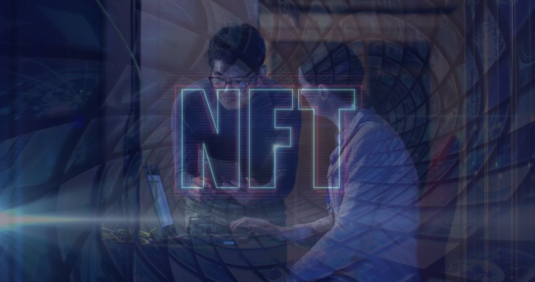 Engineers Collaborating on NFT and Data Processing Solutions