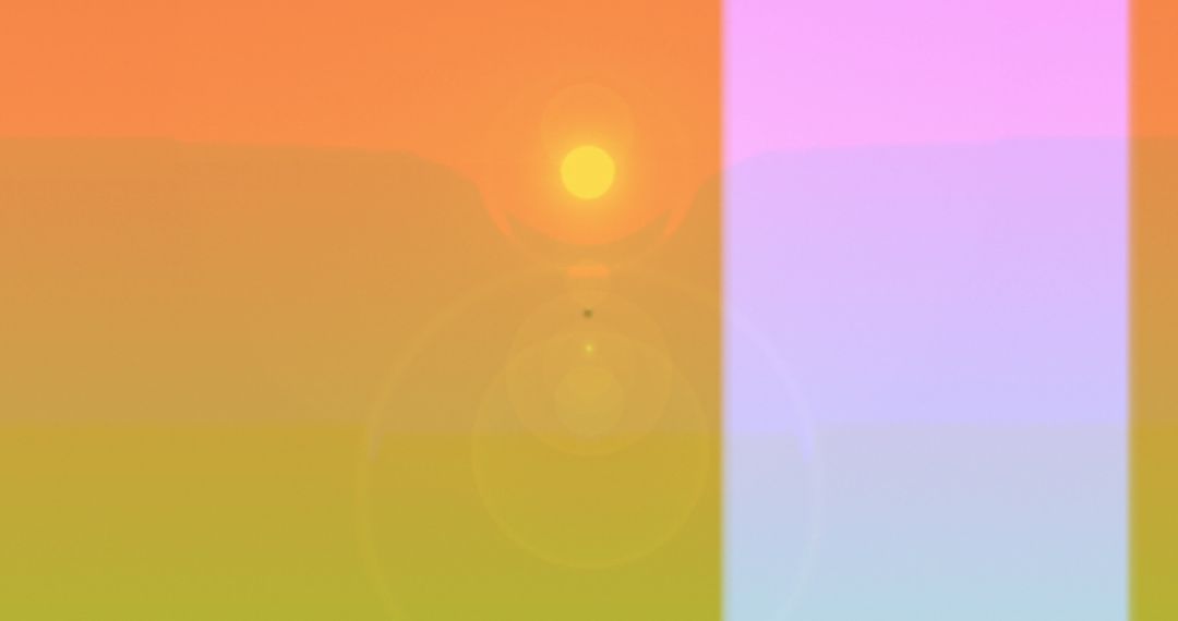 Abstract Sunrise with Lens Flare and Gradient Background