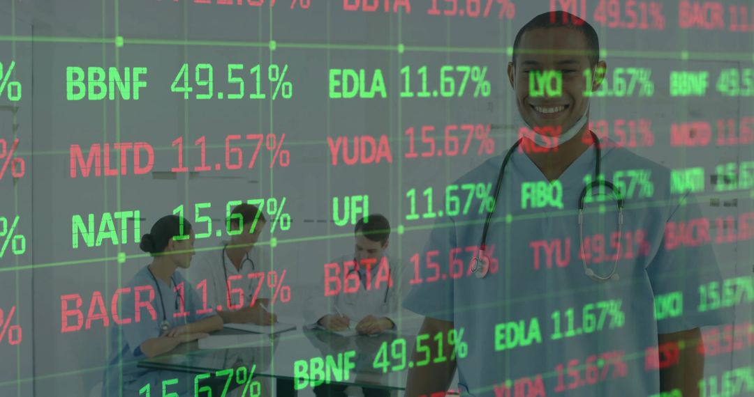 Healthcare Professional Collaborating in Modern Data-Driven Environment