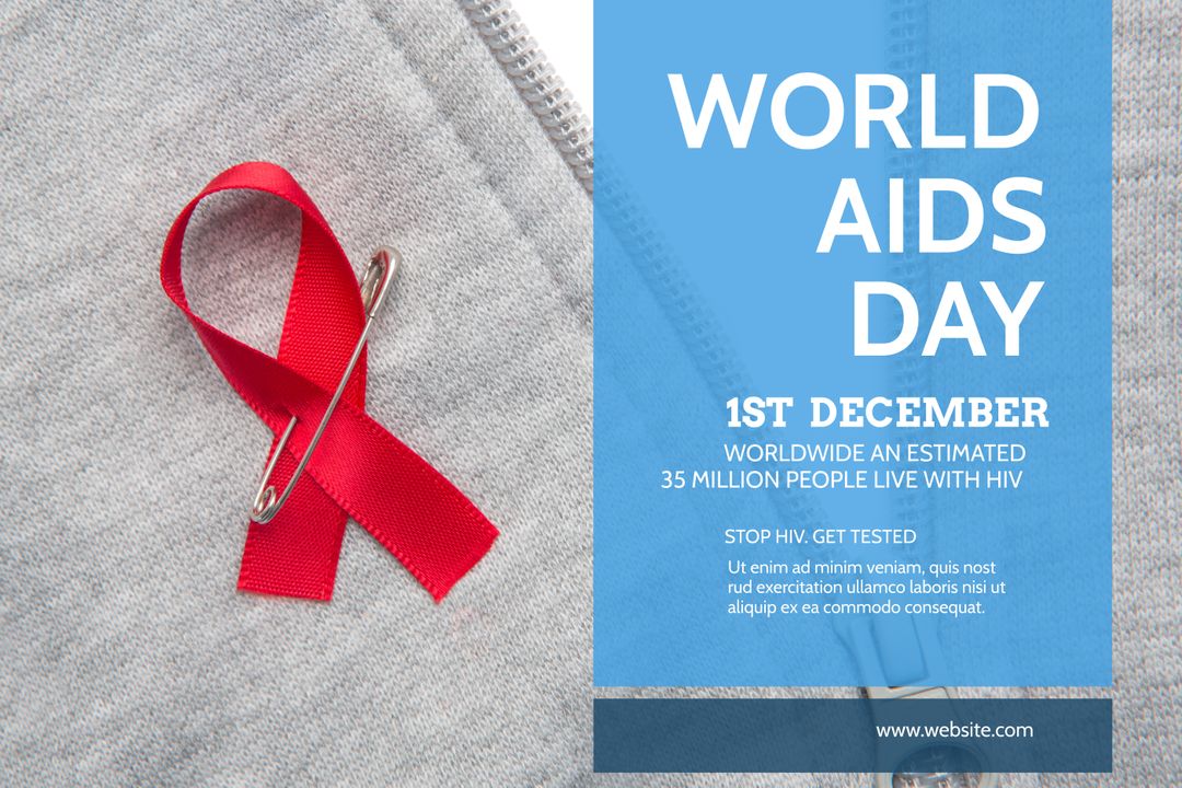 World AIDS Day Awareness Red Ribbon