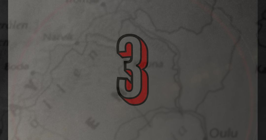 Animated Countdown Number on Abstract Grey Background