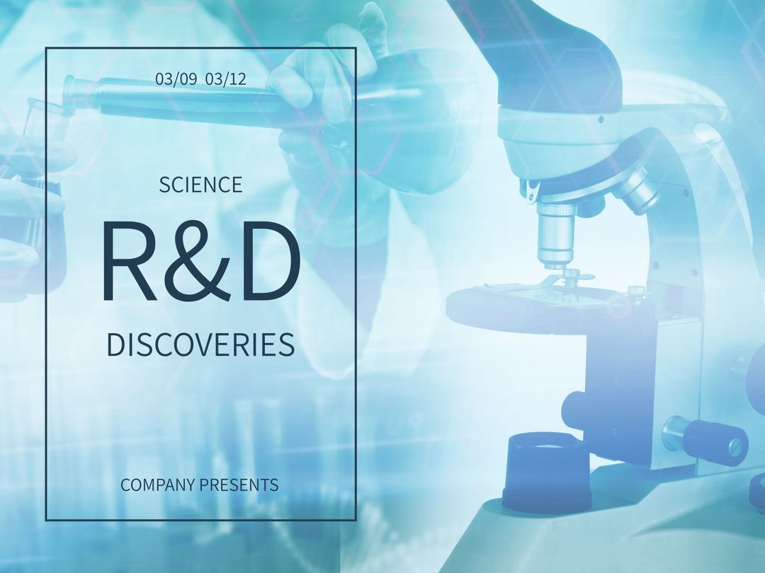 Science Research and Development Discoveries with Microscope - Download Free Stock Templates Pikwizard.com