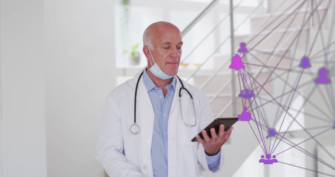 Doctor Exploring Telemedicine Solutions Using Digital Tablet