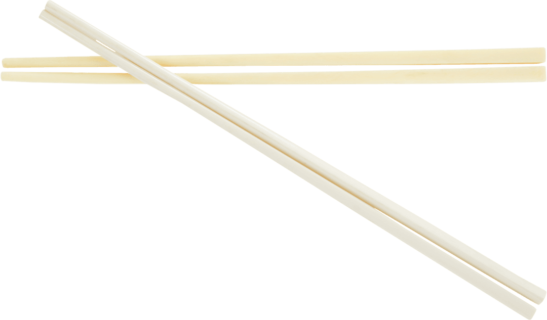 Transparent Chopsticks Isolated on White Background