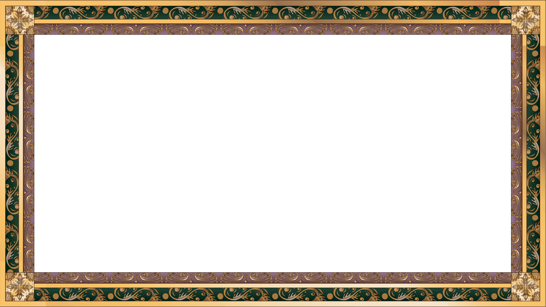 Transparent Antique Gold Frame with Intricate Baroque Floral Motifs