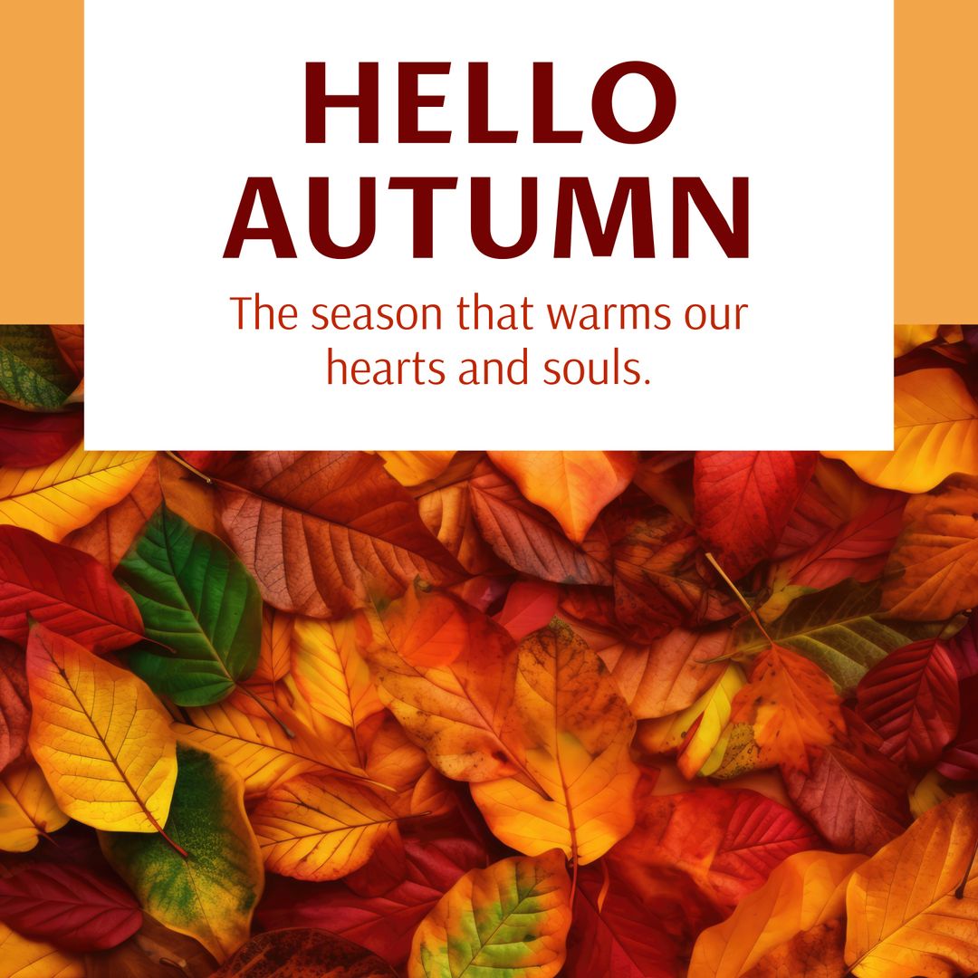 Colorful Autumn Welcome Leaf Background
