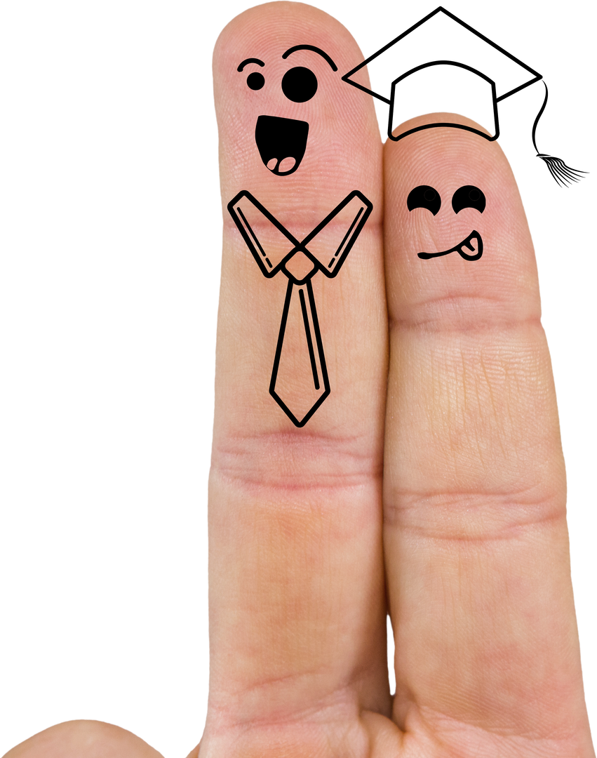 Cartoon Faces on Human Fingers with Transparent Background - Download Free Stock Images Pikwizard.com