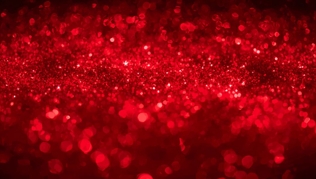 Sparkling Red Glitter Bokeh Texture with Sequins and Shimmering Crimson Sparkle Field