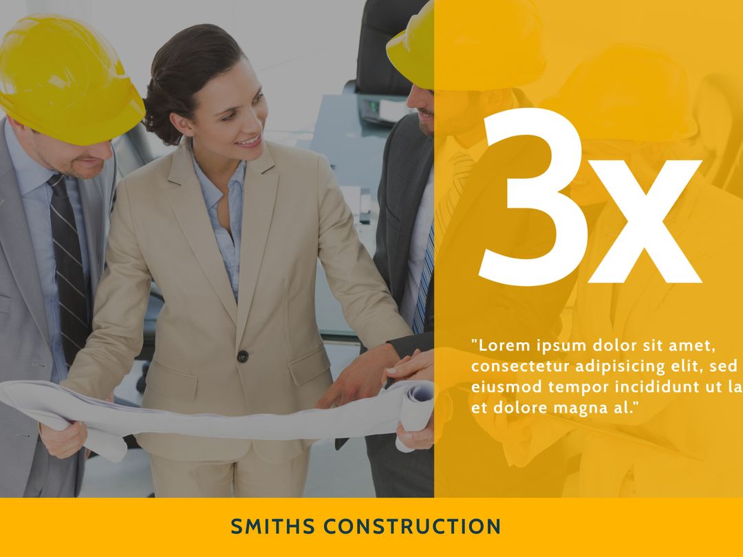 Construction Professionals Collaborating on Blueprint Project