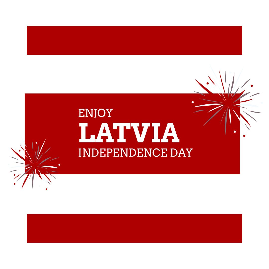 Latvia Independence Day Celebration with Fireworks