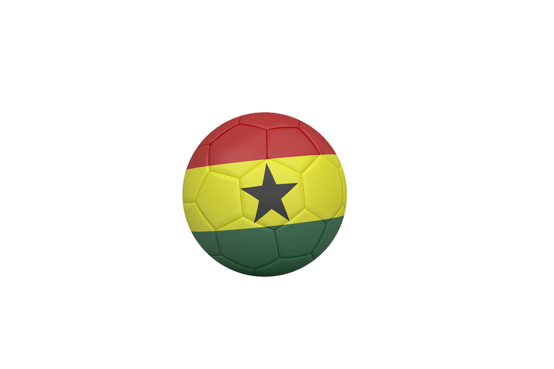 Transparent Football with Ghanaian Flag Colors and Design - Download Free Stock Images Pikwizard.com