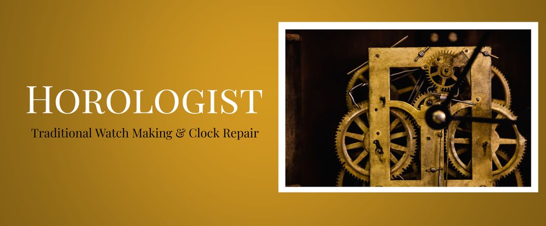 Horologist with Intricate Watch Gears on Golden Background - Download Free Stock Templates Pikwizard.com