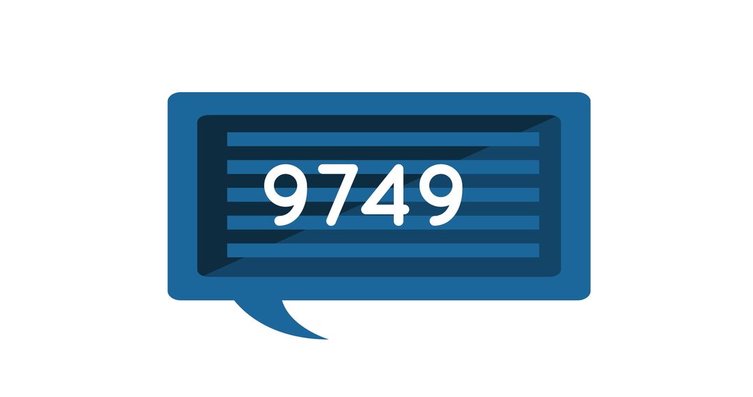 High Number Example Icon with Blue Typographic Design