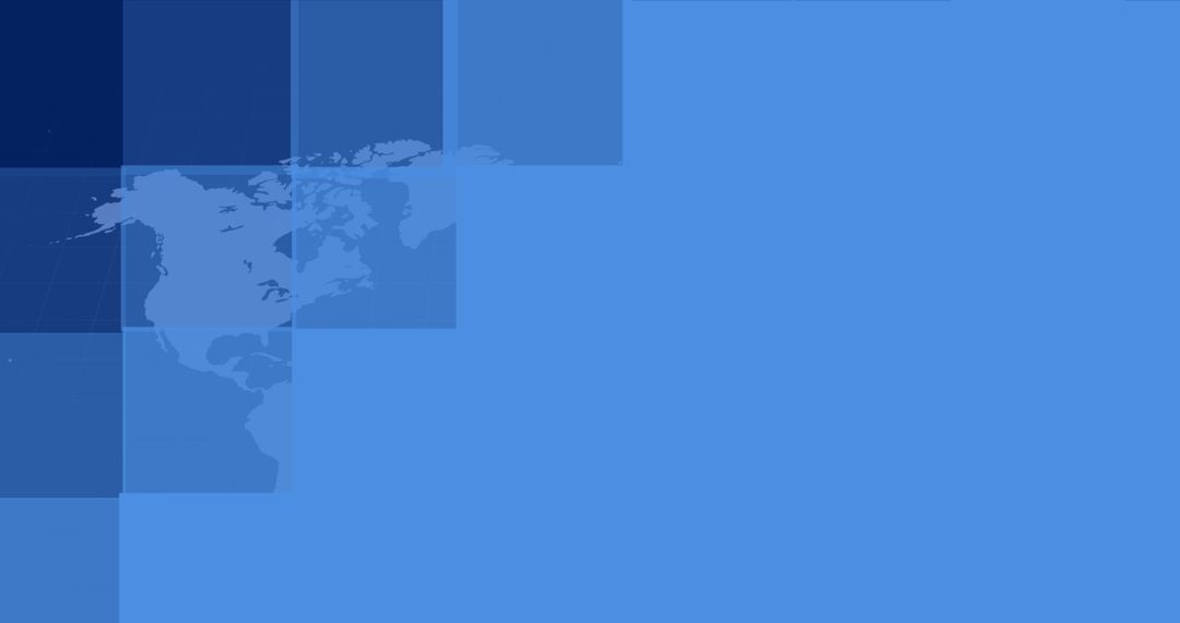 Digital World Map on Modern Blue Background for Technology Concept
