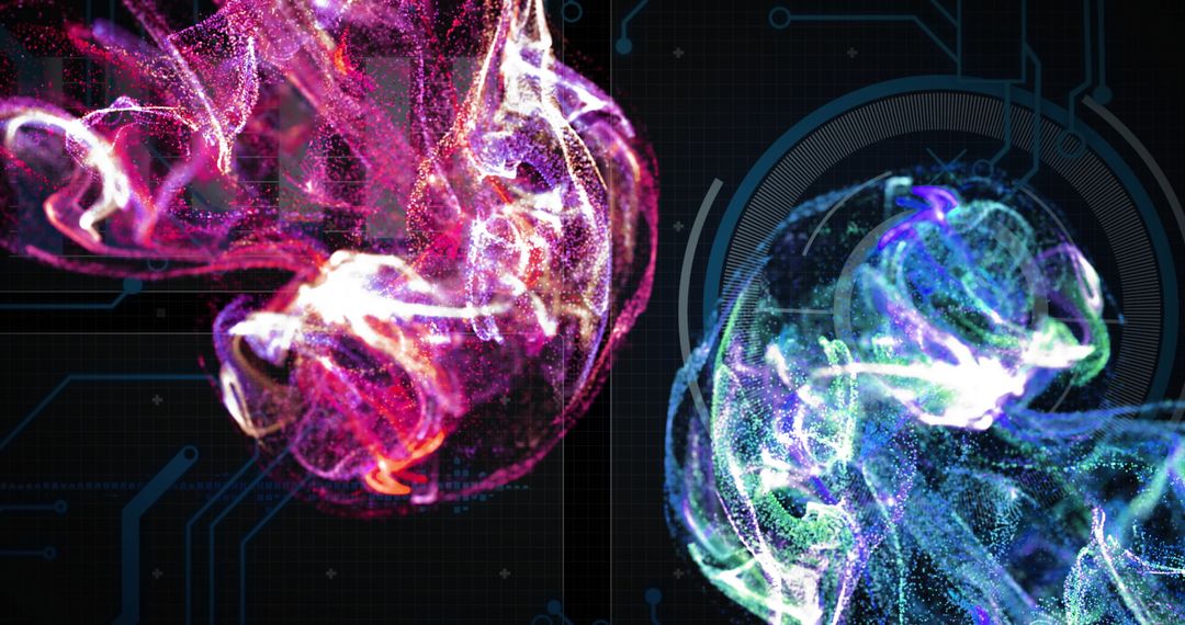 Colorful Neural Networks on Digital Interface Background