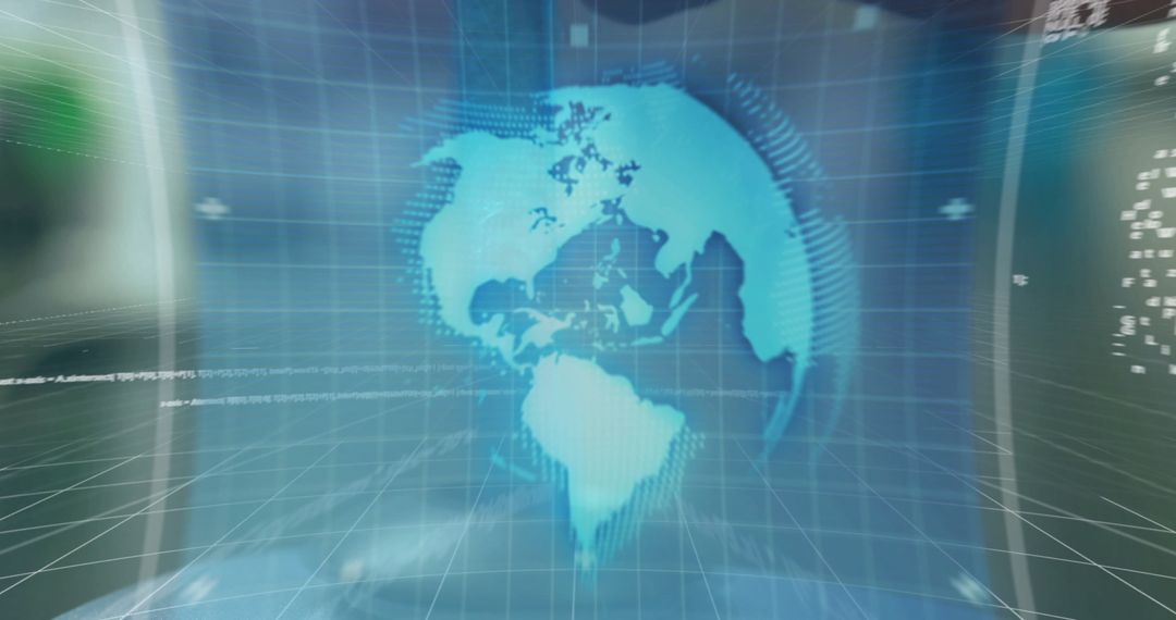 Digital Globe Over Test Tube Representing Global Scientific Innovation