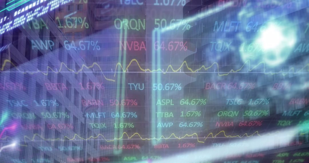 Digital Interface Highlighting Global Business Data in Modern Office