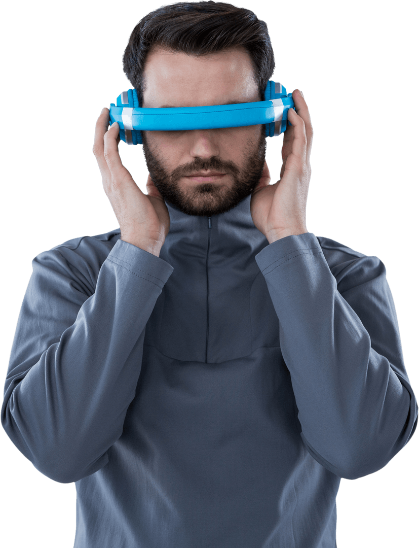 Transparent Concept of Futuristic VR Experience with Headset