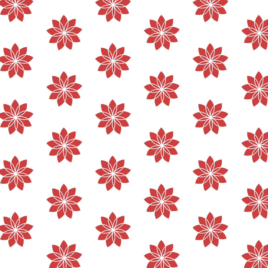 seamless red flower pattern on transparent background vector illustration - Download Free Stock Images Pikwizard.com