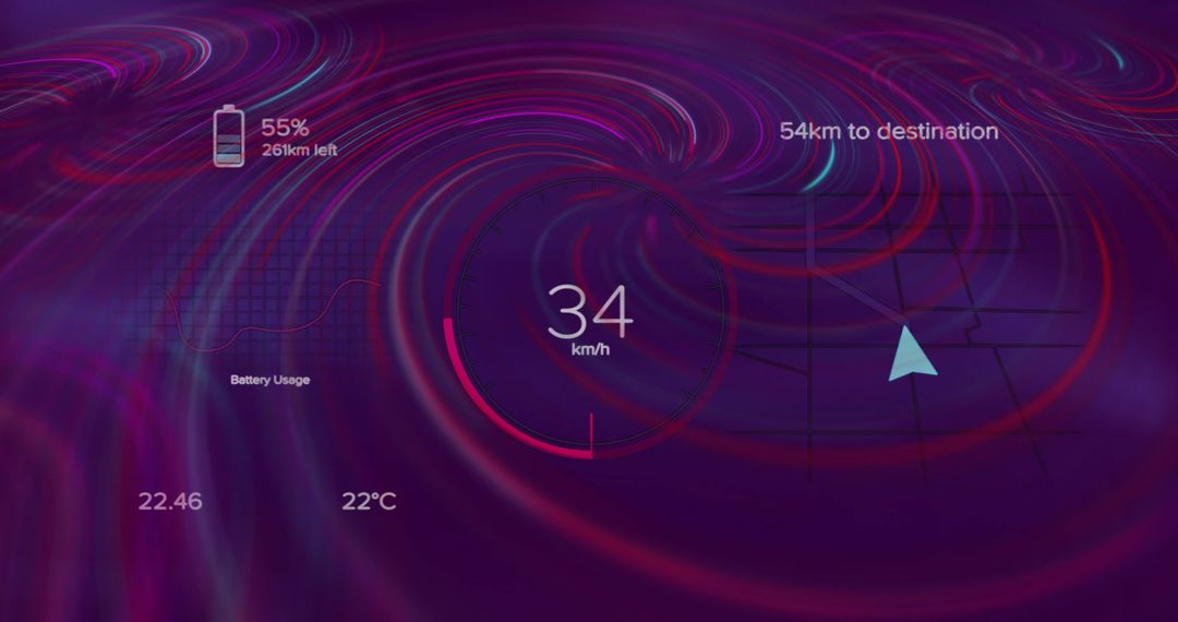 Futuristic Digital Interface with Abstract Data Visualizations