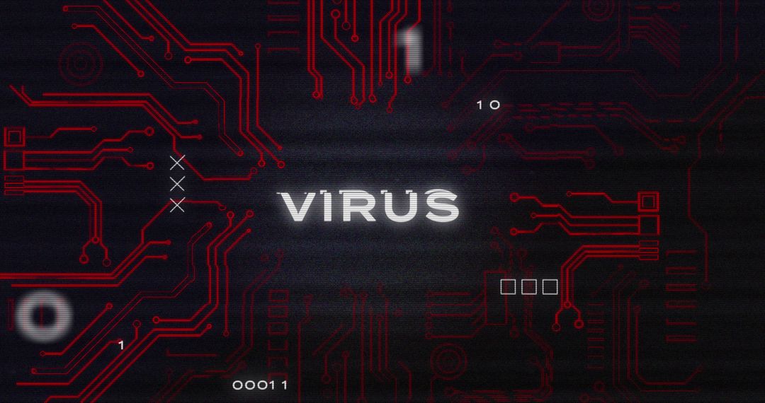 Interference Over Virus Text With Circuit Board Patterns