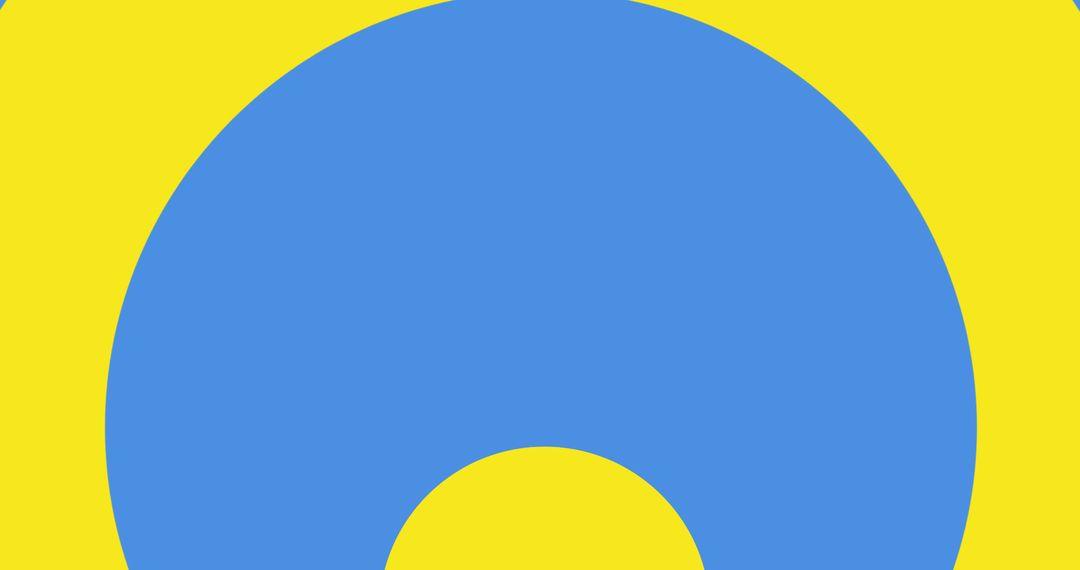 Abstract Blue and Yellow Circular Geometric Pattern