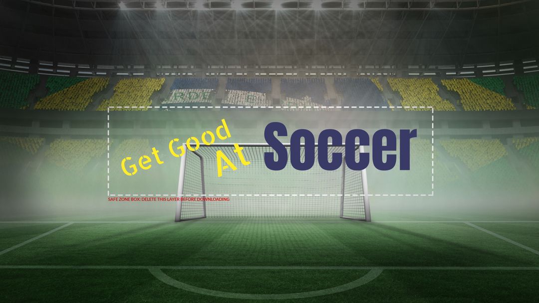 Motivational Soccer Goal with Inspiring Message