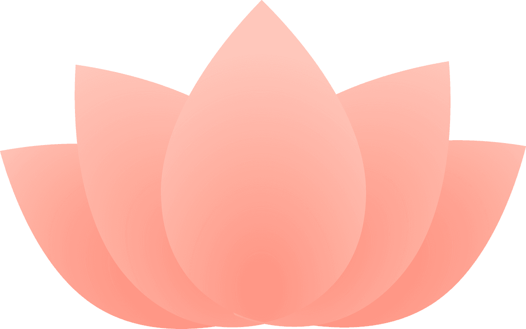 Minimalist Transparent Lotus with Overlapping Gradient Petals