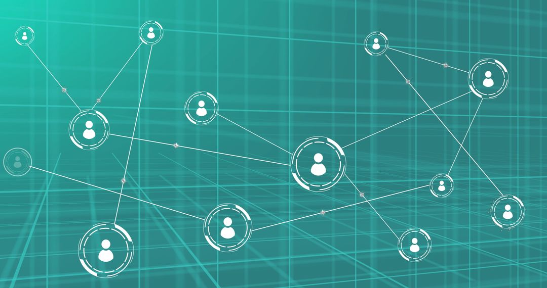 Digital Network Overlay with Human Icons