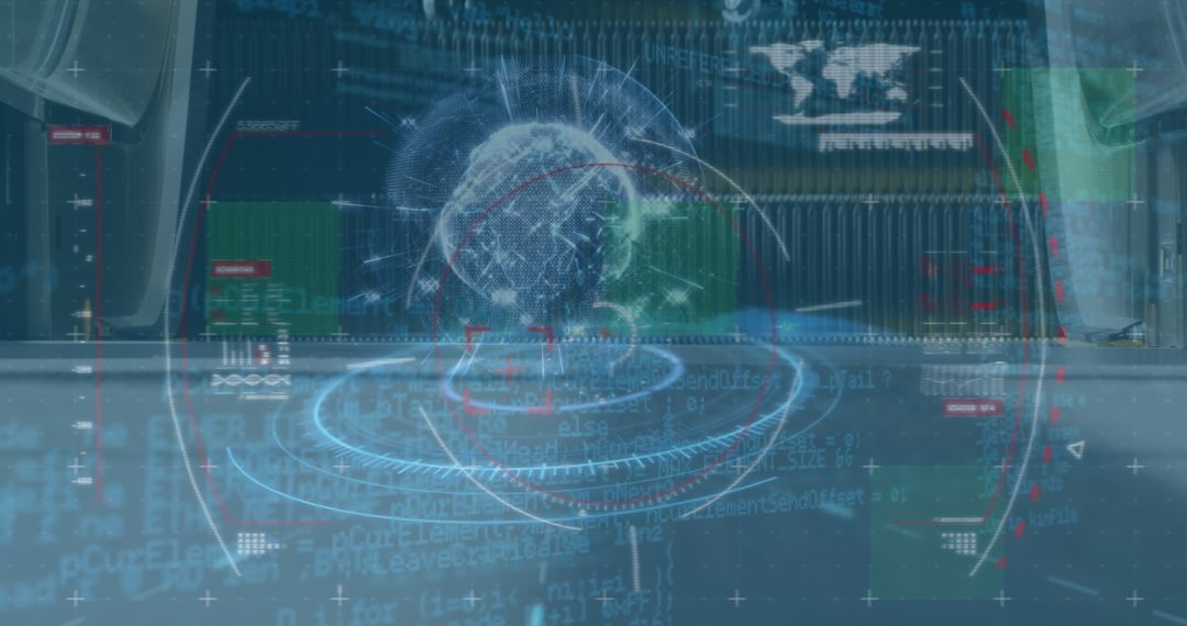 Digital Financial Data Processing in Global Business Concept