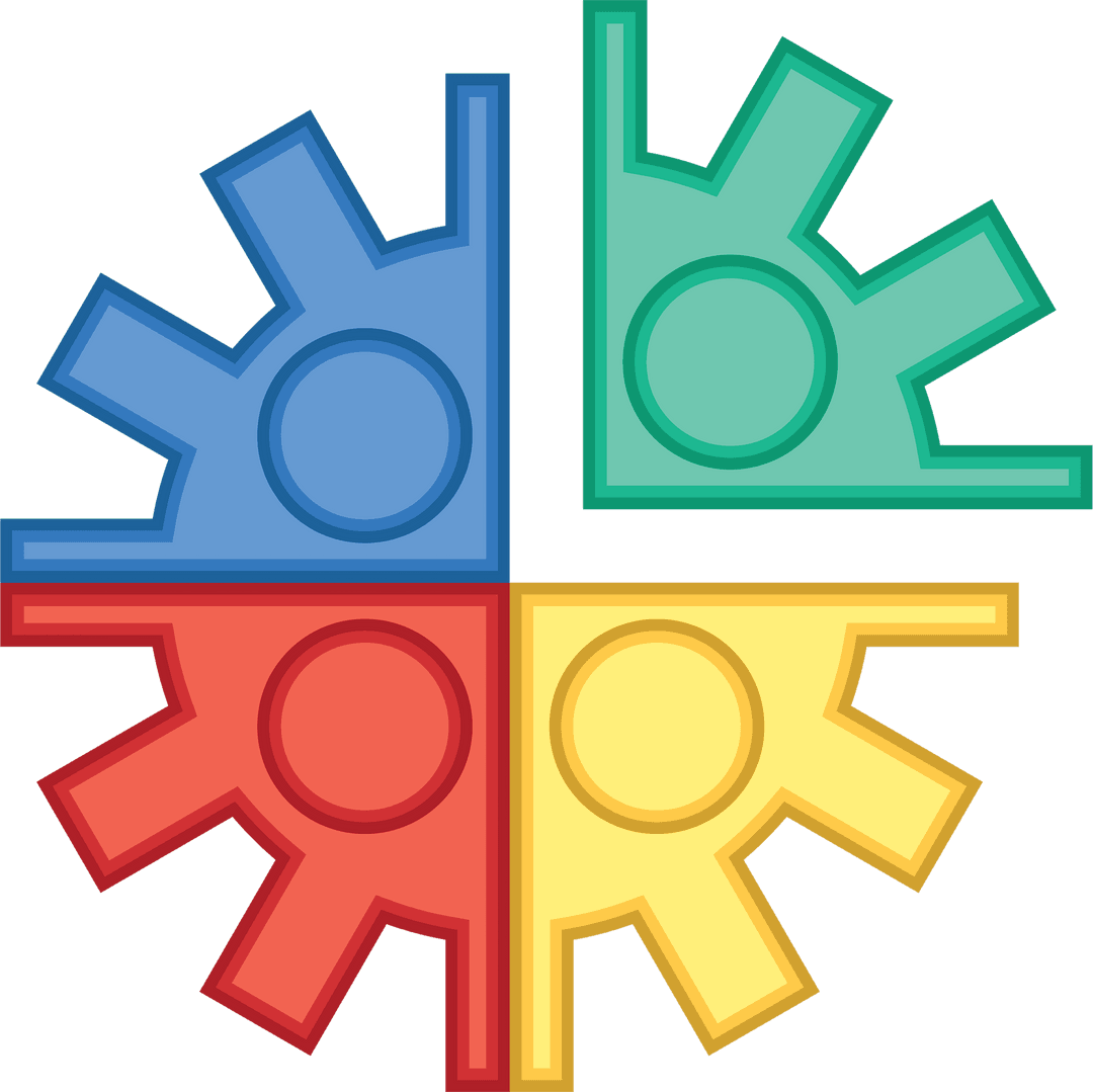 Colorful Abstract Utilitarian Design on Transparent Background