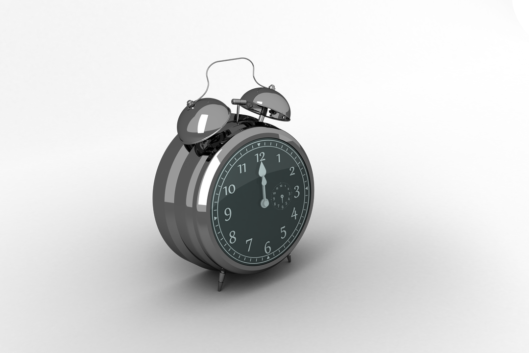 Silver Alarm Clock Illustrating Time and Punctuality on Transparent Background - Download Free Stock Images Pikwizard.com