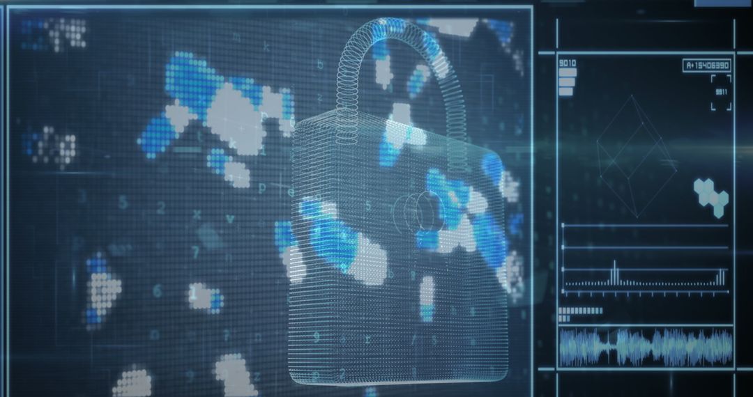 Digital Medicine Encryption Hologram with Padlock