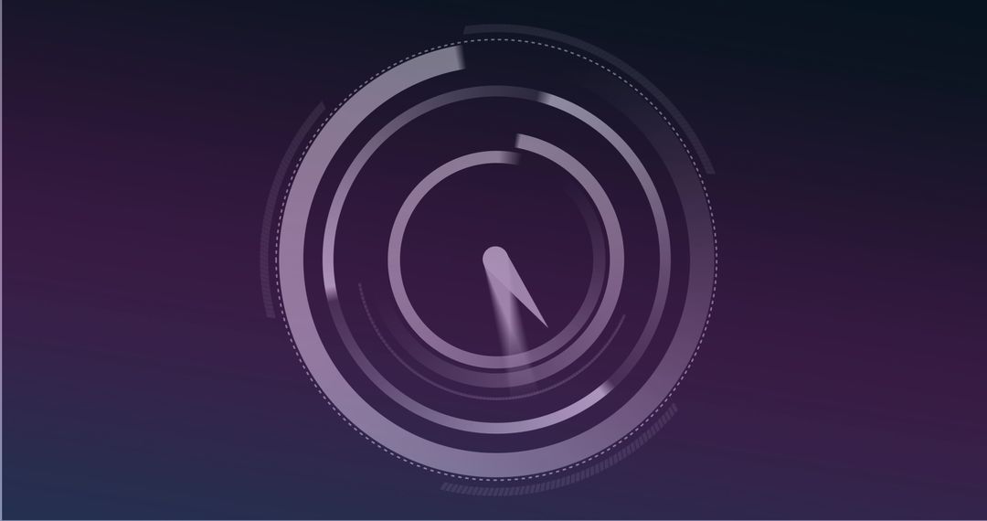 Futuristic Digital Clock Interface Visualization