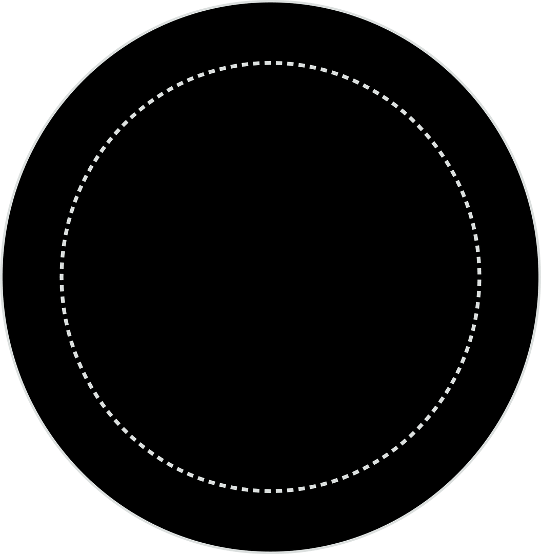 Black Circle Symbol on Transparent Background for Versatile Use