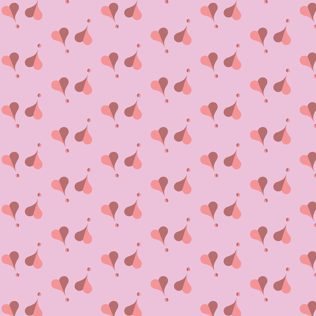 Transparent Pink Heart Pattern Illustrating Romance and Celebration